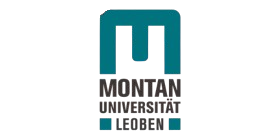 Logo der Montanuniversität Leoben mit türkisfarbenem „M“-Symbol und schwarzem Schriftzug.